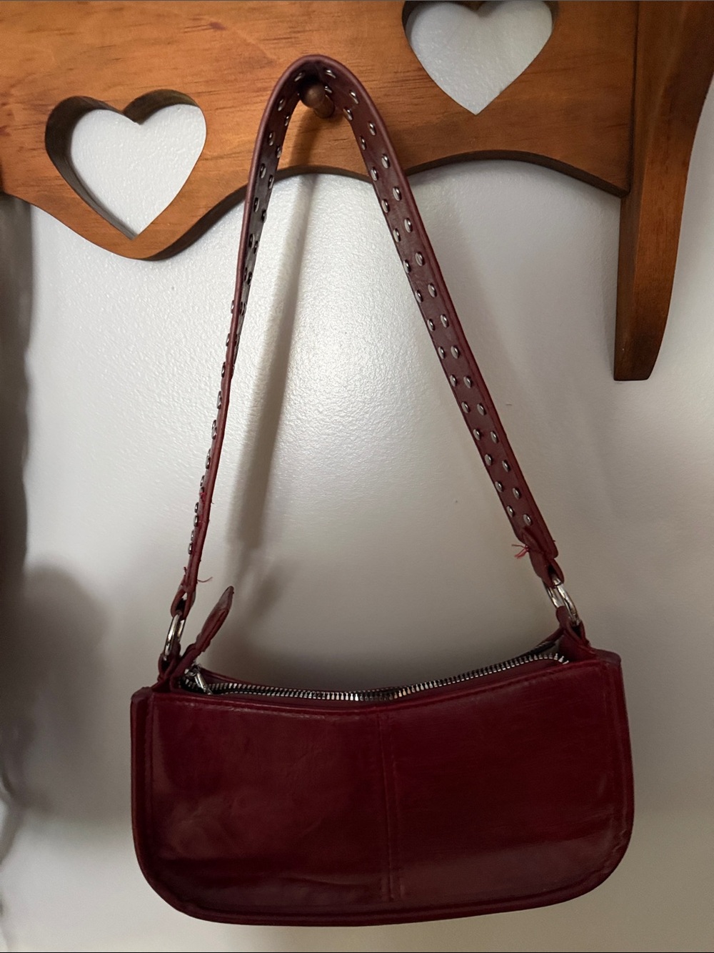 Classic Burgundy Shoulder Bag